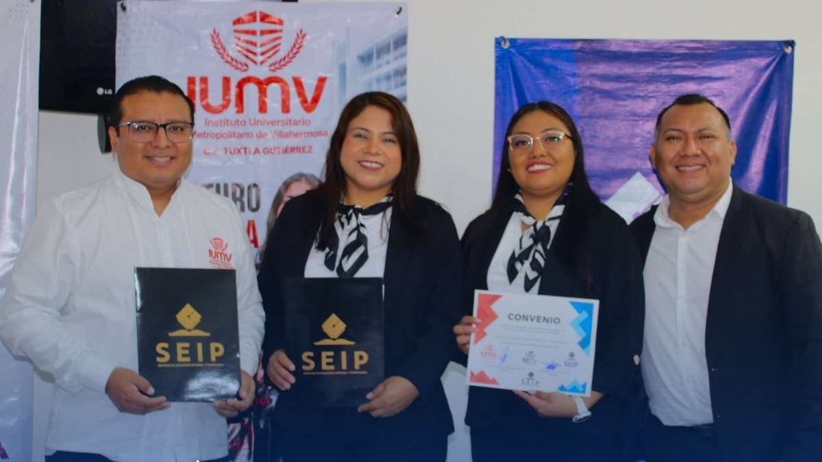 Firma de convenio entre SEIP e IUMV